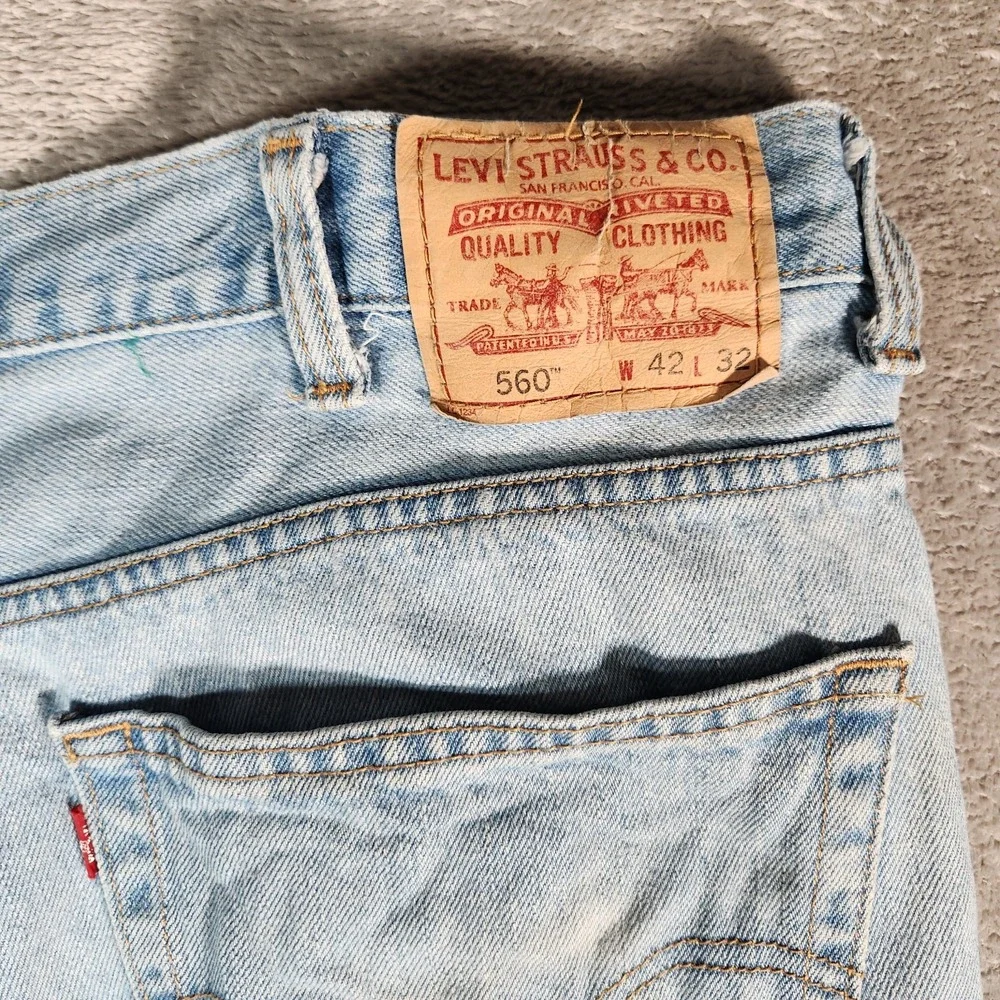 Levi's 560 Jeans‎ Men's 41X32 (Tag 42X32) Comfort Fit Blue Pre-Owned